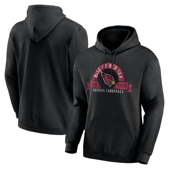 Arizona Cardinals Rise Up Red Sea Pullover Graphic Hoodie Black Size 2XL NWT - Picture 1 of 5